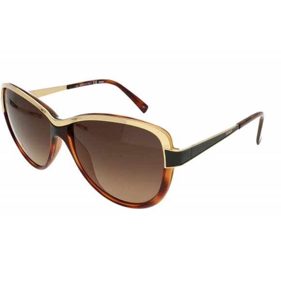FENDI Havana Brown Tortoiseshell Gold Sunglasses NWOT main image 6